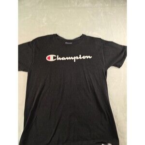 Champion Boys‎ Medium Black Logo Graphic Short Sleeve Shirt